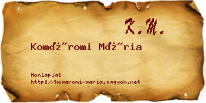 Komáromi Mária névjegykártya